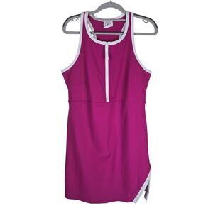 Sage Collective Pink Athletic Front Zip Built In Shorts Inside Pocket Dress 12